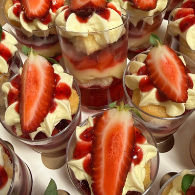 Strawberry trifle cups