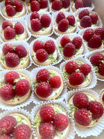 White Choc Pistachio and Raspberry Tart