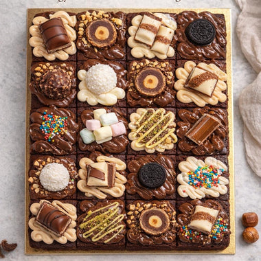 Mixed loaded brownie slab