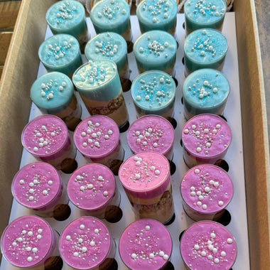Gender reveal dessert cups x24 cups