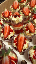 Strawberry trifle cups