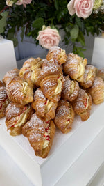 Fresh cream filled croissant with strawberry