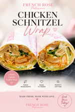 Chicken schnitzel wraps