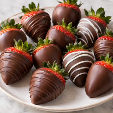 Chocolate coated strawberries