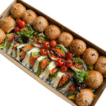 Large mixed slider sandwich box